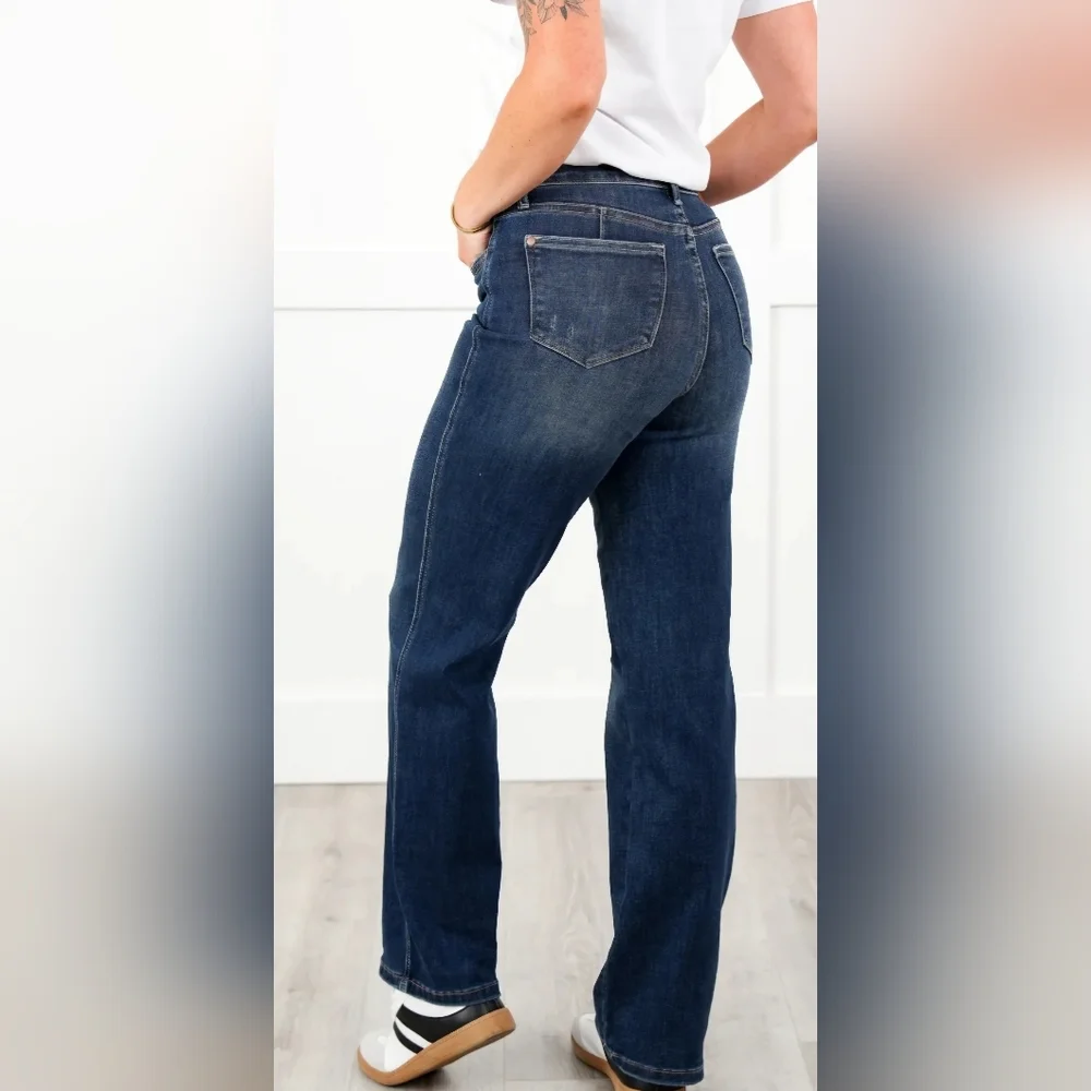 Judy Blue High Rise Tummy Control Straight Leg Stretch Jeans Regular Plus NEW✨️ - Picture 9 of 12